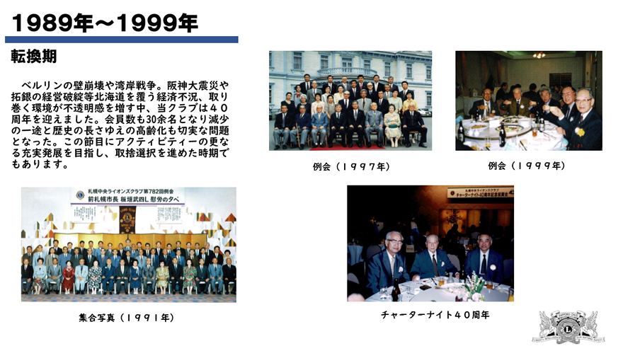 1989年～1999年 転換期 1